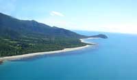 aerail view of cape tribulation