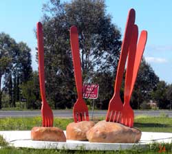 big forks in big potatoes