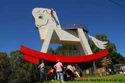 big rocking horse at gumeracha