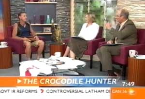 crocodile mick's interview on seven sunrise