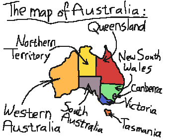 map of australia