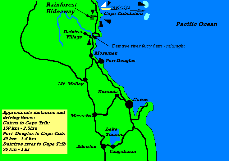 cape tribulation map