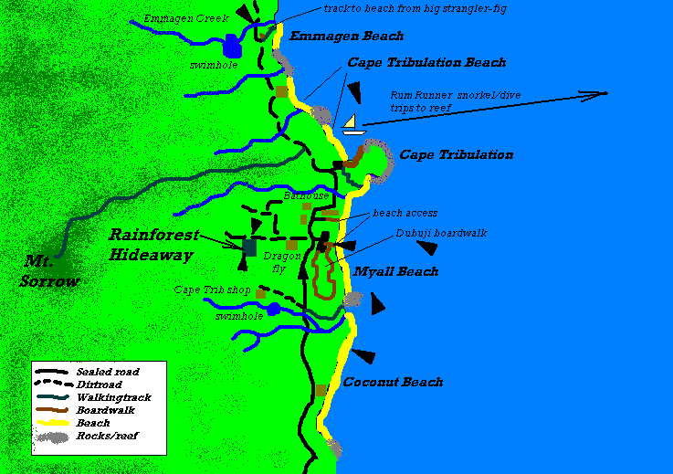 cape tribulation map