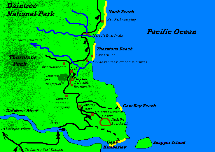 cape tribulation map