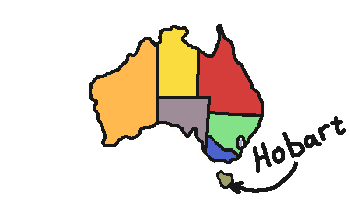 hobart australia map