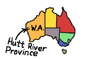 map of australia showing hutt river province in western australia