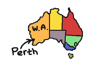 perth australia map